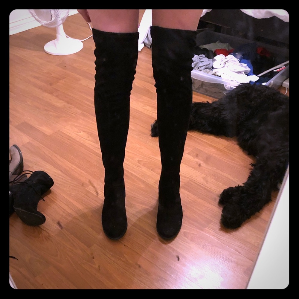 Black over the knee boots